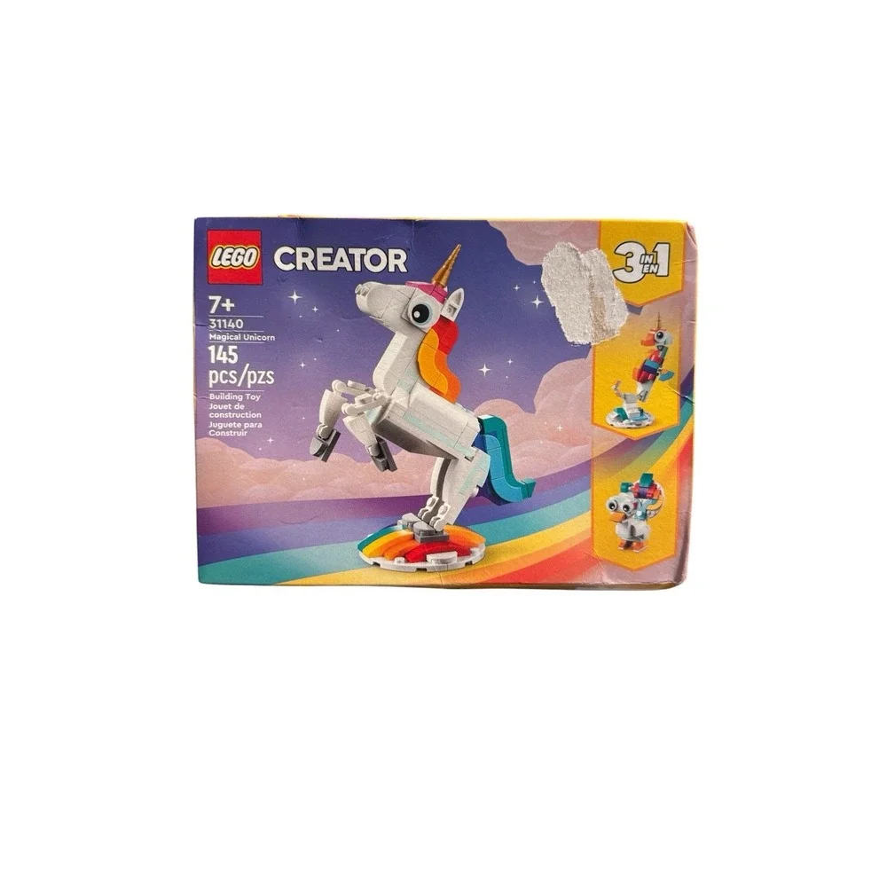 LEGO 31140 Creator 3 in 1 Magical Unicorn Seahorse Peacock Rainbow NIB